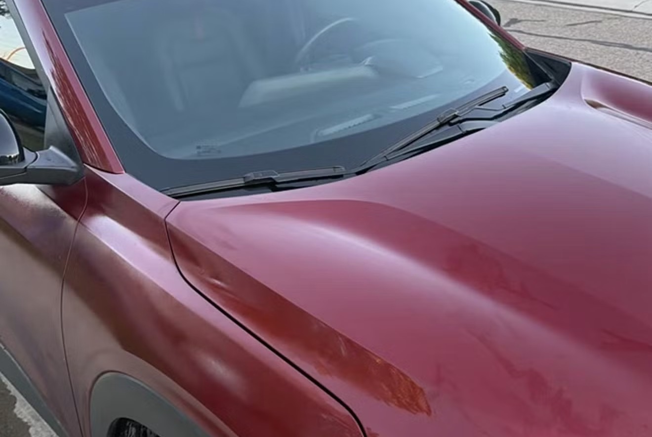 Pre-existing damage — Trax 2RS repair closeup